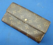 ◎LOUIS VUITTON　ルイ ヴィトン　モノグラム　ポルトフォイユ・サラ　M61734　長財布　難あり_画像1