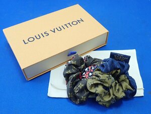 ◎LOUIS VUITTON　ルイ ヴィトン　シュシュ ビーマインドフル　2個組　M77011　モノグラム　レオパード　デニム