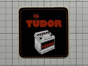 外国 古いステッカー：TUDOR チュードル バッテリー チューダー ビンテージ 海外 +Sb