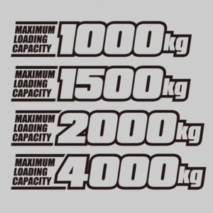 ☆ご希望の積載量で作成します！☆ 最大積載量 1000～9999kg カッティングステッカー 160～180mm×32mm 送料無料!!