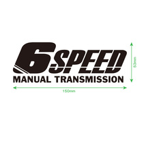 6SPEED MANUAL TRANSMISSION カッティングステッカー 2枚セット 150mm×53mm 送料無料!! 6MT 6速 マニュアルミッション_画像2