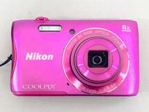 D6556*10　動作OK　Nikon　ニコン　COOLPIX　S3700　4.5-36.0㎜　1:3.7‐6.6　コンパクトデジタルカメラ　デジカメ　替えバッテリー付き_画像2