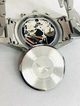 D6538*4　電池交換済　EMPORIO ARMANI　エンポリオ アルマーニ　AR-2448　クォーツ　クロノグラフ　メンズ　腕時計　取扱説明書・箱付き_画像9