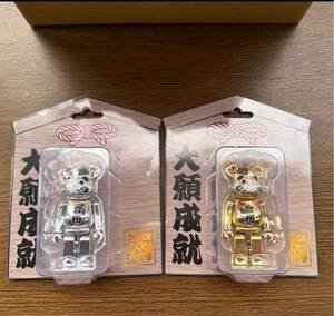 新品未開封 達磨 ベアブリック 合格祈願 セット 銀メッキ 金メッキ 弐 be@rbrick 100% gold plated 100% & silver plated 100% 合格2種