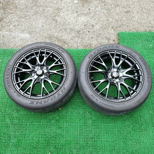 ウェッズスポーツ SA-20R 2本 15インチ 中古 タイヤセット 195/50R15 シバタイヤ WedsSport S660など 