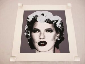 希少 WCP Banksy バンクシー KATE MOSS GREY ケイトモス リプロダクション シルクスクリーン プリント 現代アート 限定品