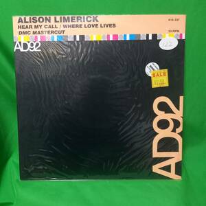 12' レコード Alison Limerick - Hear My Call / Where Love Lives (DMC Mastercut)