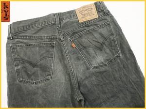 即決★Levi's W34 615-02 ボタン裏266 ユーロ リーバイス ブラック デニム ジーンズ 90s ヴィンテージ パンツ メンズ スミクロ 紙パッチ