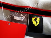 US/M 日本L相当◆未使用 PUMA × Ferrari プーマ×フェラーリ コラボ スウェット パーカー フーディー 上質な風合い グレー 531638_画像9