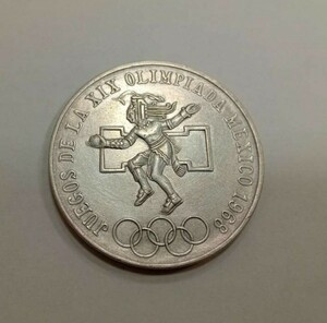 #3223 メキシコ オリンピック 銀貨1968年 25ペソ JUEGOS DE LA XIX OLIMPIADA MEXICO 現状品