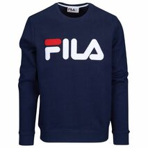 アメリカ限定 【S】 FILA フィラ REGOLA クルーネック スウェット トレーナー 紺 ネイビー USA正規品 パッチ 90年代 オールドスクール_画像2