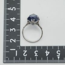J486 サファイア風 リング ブルーガラス デザイン シルバー 指輪 12号_画像10