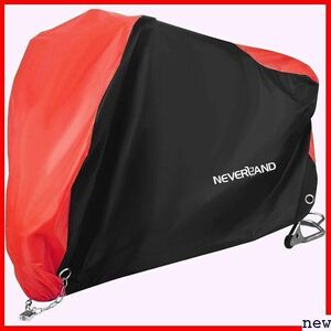 新品◎ NEVERLAND L：220*95*110 レッド ブラック 収納袋付き 耐 車体カバー 原付 バイクカバー 127