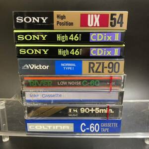 【未開封】レトロ カセットテープ 8本 SONY ビクター ダイエー CDコンセプトカセット コルティナ UX CDix C-60 RZI 46 54 90 当時物 昭和