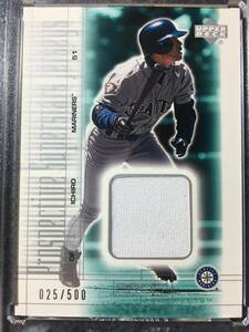 2001 Upper Deck Pros and Prospects イチロー、ルーキージャージカード 500枚限定