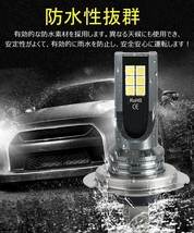 送料無料 ほぼ未使用品 H7 LEDヘッドライトバルブ 車用 960LM 電球 高輝度 LEDチップ搭載 12V 24W 6500K ホウイト3030チップ 360発光 2個入_画像5