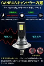 送料無料 ほぼ未使用品 H7 LEDヘッドライトバルブ 車用 960LM 電球 高輝度 LEDチップ搭載 12V 24W 6500K ホウイト3030チップ 360発光 2個入_画像4