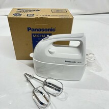 美品 Panasonic パナソニック ハンドミキサー 泡立て器 MK-H4-W（ホワイト）動作確認済み クリスマス ケーキ スポンジ 梶D1109-10_画像1