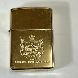 未使用 Zippo ジッポー KINGDOM OF HAWAII キングダム オブ ハワイ COAT OF ARMS オイルライター 梶D1110-23