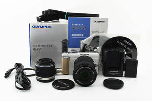 ★外観美品 動作品★ OLYMPUS PEN E-PL2 ダブルレンズキット　オリンパス ミラーレス一眼 ペン #0054