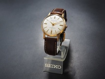 セイコー　クラウン　19石　ダイヤショック　Seiko　Crown　1960年代製造　昭和レトロ　ビンテージ　稼働点検済み　新品ベルト付_画像6