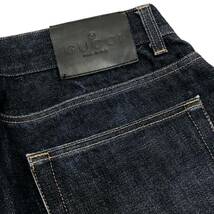 国内正規品 GUCCI グッチ 301-0392-2149 デニムパンツ ジーンズ jeans ロゴ ボタン 革パッチ ヒゲ 48 インディゴ メンズ_画像8