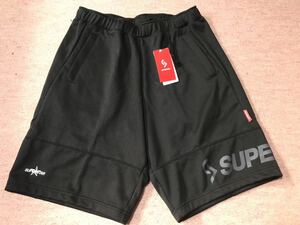 送料無料 新品 未使用 スーパースター SUPERSTAR メンズ L 黒 スウェット ハーフパンツ 32JDS16509 トレーニング パンツ