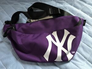 送料無料 新品 未使用 MLB ヒップバッグ YK-HBD07 PU 紫 イーカム メンズ レディース アクセサリー カジュアルバッグ 鞄