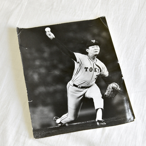 江川卓 生写真 巨人 読売ジャイアンツ 野球 白黒写真 レア