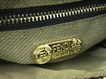 FENDI フェンディ ミニバケット レザー ショルダーバッグ アクセサリーポーチ ハンド ズッキーノ ズッカ FF金具_画像9