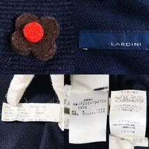 極美品 ラルディーニ LARDINI チェスターコート 48サイズ L位 ブートニエール ロング丈 ウール100％ ネイビー メンズ_画像10