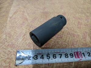 (M24/12.7sq.)6/9*BU2822C unused impact deep socket molybdenum steel made / Lynn acid salt finish USAG(u- rucksack ) 235ML 12.7mm/ size 24