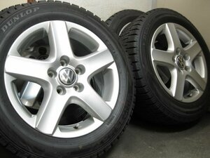 ■USED■社外16インチアルミ＆バリ山スタッドレス205/55R16 4本■ゴルフ/トゥーラン/バリアント/ジェッタ■