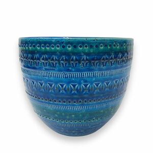 FLAVIA MONTELUPO ITALY フラビア イタリア製 花器 花瓶 フラワーベース 陶器 植木鉢 飾り鉢 インテリア ブルー 青色