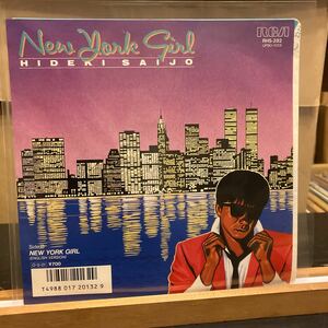 Hideki Saijo【New York Girl】EP レコード 7inch RHS-282 City Pop 西城秀樹 美盤