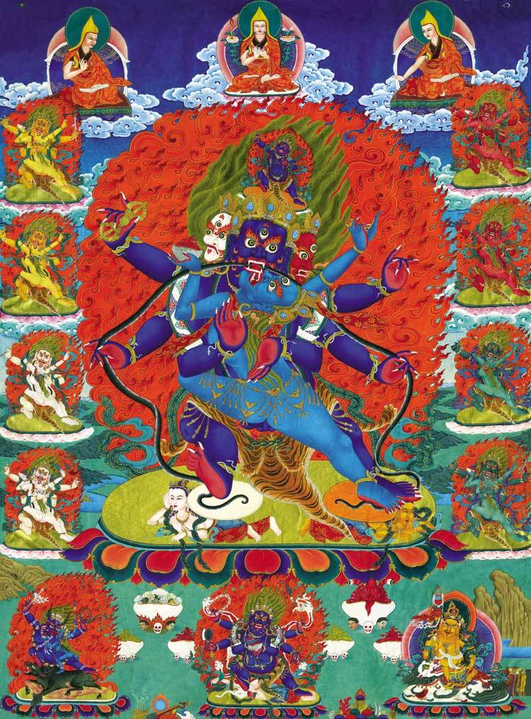 Mandala Tibetischer Buddhismus Buddhistische Malerei A3 Größe: 297 x 420 mm Vajrapani Bodhisattva, Kunstwerk, Malerei, Andere