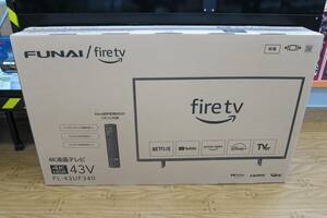 未開封 FUNAI フナイ 43V型 FireTV搭載 4K液晶テレビ FL-43UF340 Alexa対応 リモコン付 スマートテレビ 未使用品 併 ②