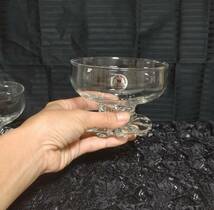 ヴィンテージ　クラウン　コーニング社　オーストラリア製　デザートグラス　2個　8オンス　昭和レトロ　貴重　アイス　パフェ　氷ガラス_画像6