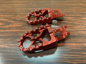 【保管品：未使用】アルミワイドステップ　フットペグ　左右セット　検)CRF150R CRF250R CR125R CRF450 XR250 