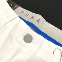 ▲裾上げ可 新品【メンズM】白 PUMA GOLF プーマ ゴルフ テーパード ストレッチ ジャックポット 5ポケット パンツ シリコンロゴ_画像5