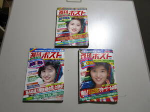 ８０年代・週刊ポスト３点セット・まとめて★松坂慶子妖艶ヌード・オナペット美保純・本田美奈子・森田水絵