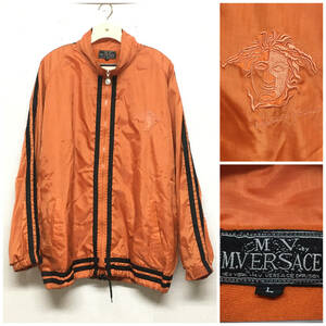 MNC2/26　90s M.VERSACE ナイロン ウィンドブレーカー Lサイズ メデューサ Mantero Versace ジャージ ヴェルサーチ 80s ①