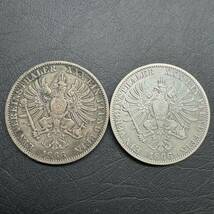 プロイセン　1866年　ターラー銀貨　2枚まとめて　ドイツ_画像1