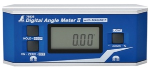 シンワ デジタルアングルメーター II 防塵防水 マグネット付 品番76826 。