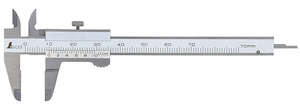 ゆうパケ可 シンワ 高級ミニノギス 70mm ステンレス 19892 収納ケース付 測定範囲0.05～70mm 。