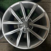 アウディ純正ホイール17インチ 17×8.5J OFF;+50 PCD;112-5H ハブ径;約55mm 傷あり、ガリ傷あり、剥がれあり、サビあり 4本　_画像3