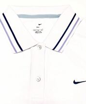 ●新品●NIKE /ナイキ ●レディース、半袖ポロシャツ、NIKE TENNIS、DRI-FIT、Mサイズ、ホワイト オシャレボタンマーク入り_画像2