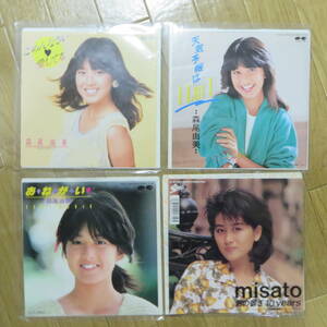 シングルEPレコード4枚セット+2枚オマケ　森尾由美、渡辺美里、オマケは水谷豊と桑名正博