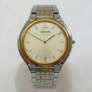 1円【ジャンク】SEIKO セイコー/クレドール メンズクォーツ 18KT BEZEL/2F70-0490/06