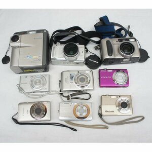 1円【ジャンク】FUJIFILM/OLYMPUS/SONY/Nikon/Canon/CASIO デジタルカメラ9台セット/05